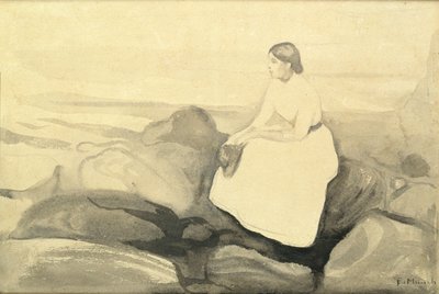 Inger sulla Spiaggia, c.1889 da Edvard Munch
